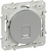 Розетка компьютерная без рамки Schneider Electric Odace 1-м. RJ45 5е алюминий картинка